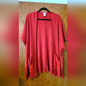 Open sleeveless cardigan